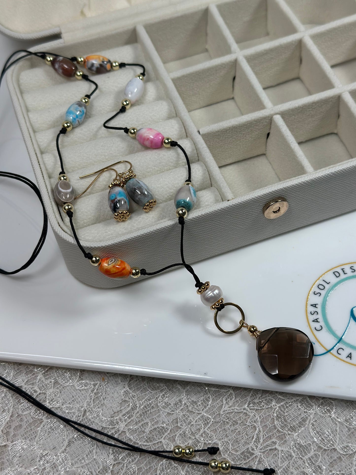 Collar Cuarzo Ahumado