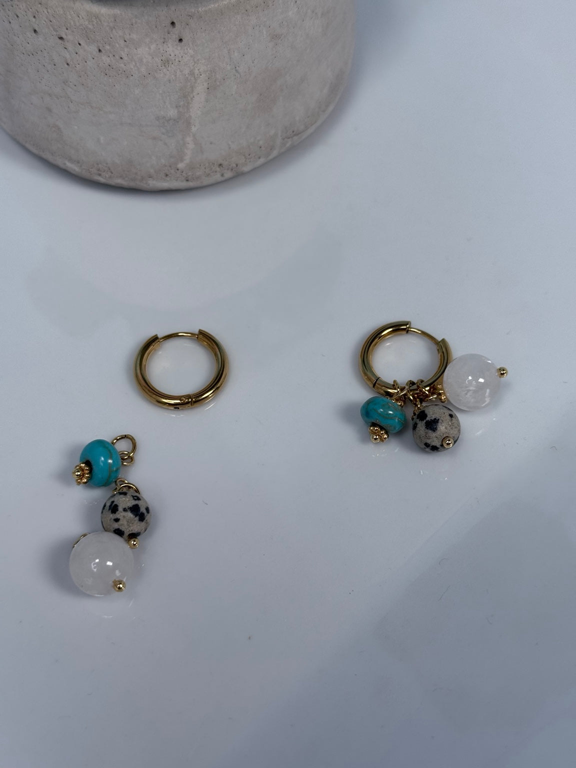 Pantallas intercambiables con piedras